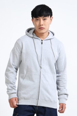 Plain Cotton Hoodies grey