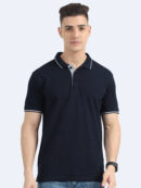 Navy cotton polo tshirt