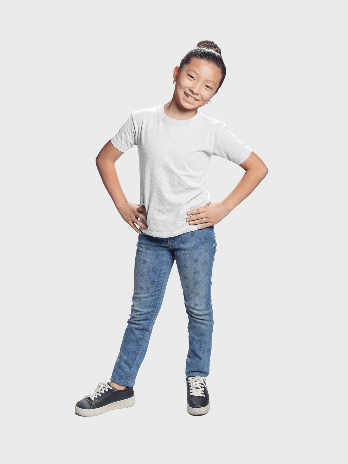 Plain kids cotton t-shirt White