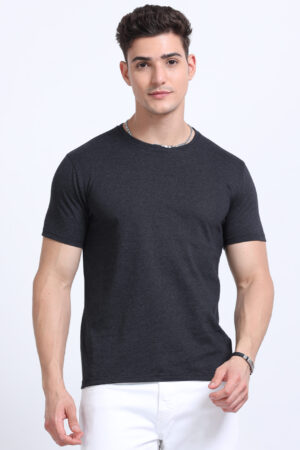Cotton Blend Charcoal Tshirts