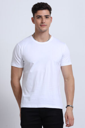 White Plain Organic cotton Tshirts