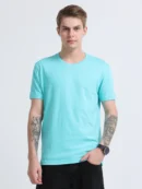 Plain cotton tshirt Powder Sky