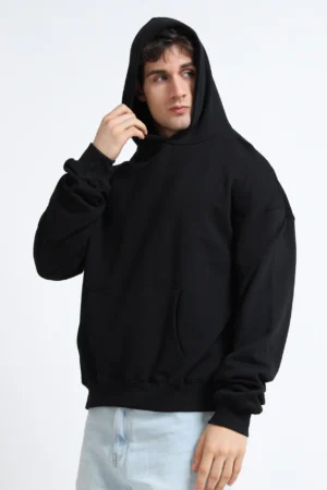 Drop-shoulder Oversized Hoodie Black