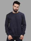 Plain cotton Sweatshirt Navy