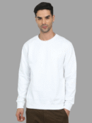 Plain cotton sweatshirt White front view