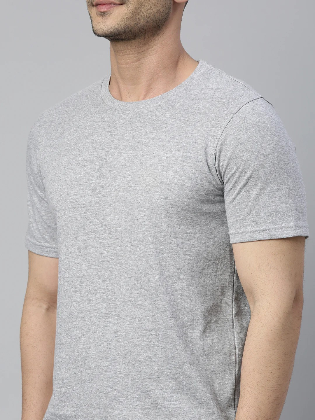 Plain cotton tshirt Grey