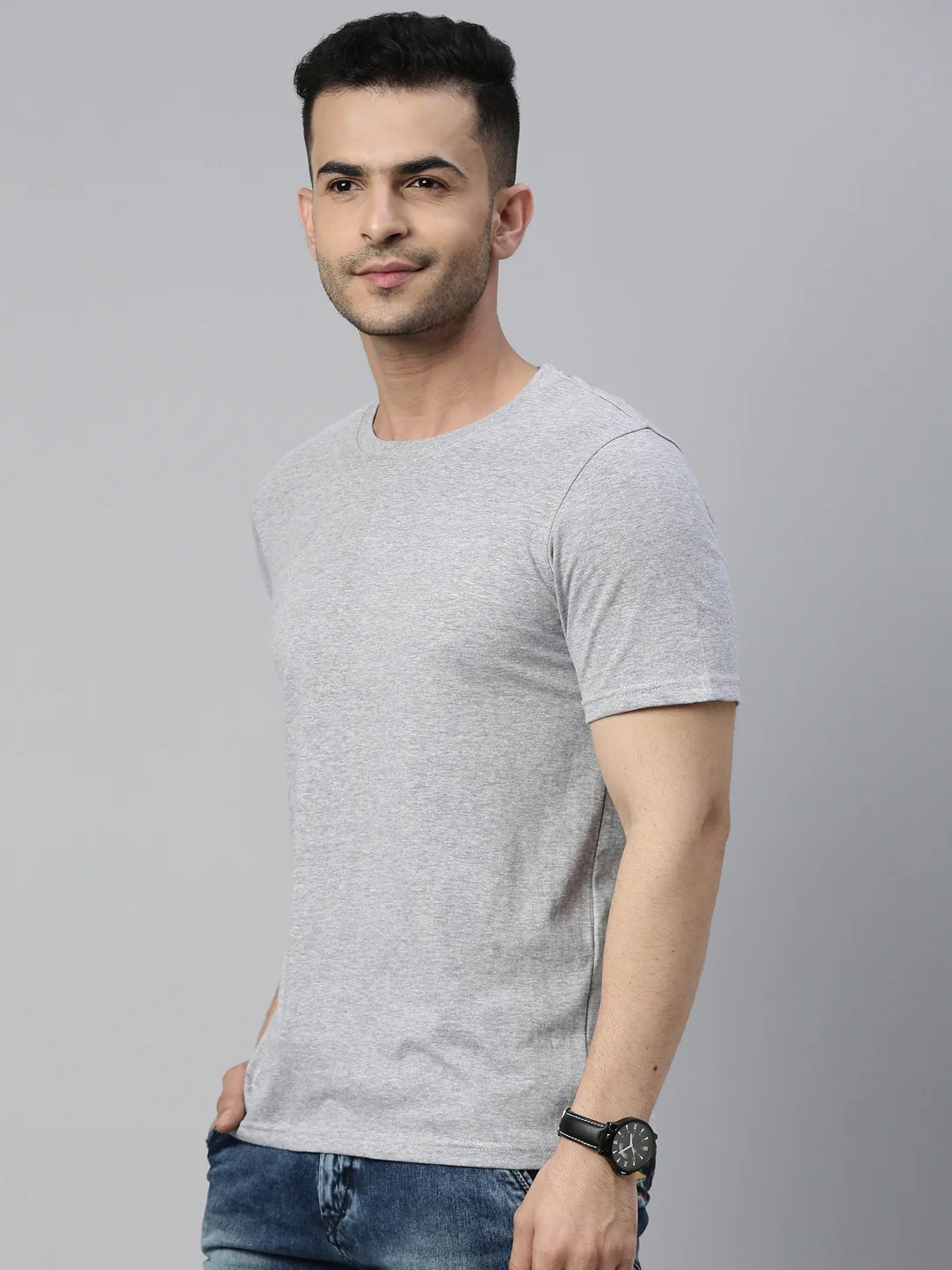 Plain cotton tshirt Grey