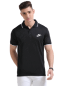 Nike Printed Sports Polo T-Shirts Black