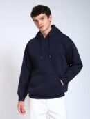Drop-shoulder Oversized Hoodie Navy