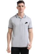 Nike Printed Sports Polo T-Shirts Grey