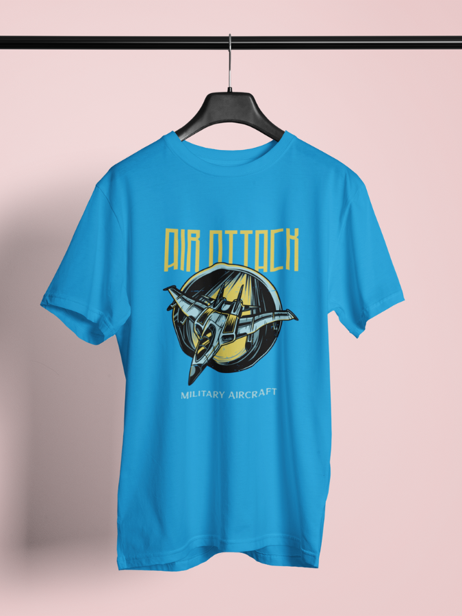 Premium Printed Blue Cotton tshirt