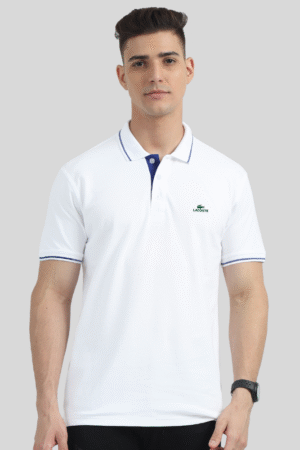 Lacoste Organic Polo T-Shirts White front view