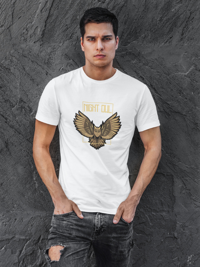 Premium Printed White Cotton tshirt