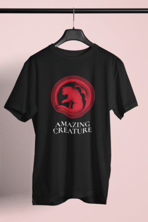 Premium Printed Black Cotton tshirt