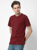 Plain cotton t-shirt Maroon