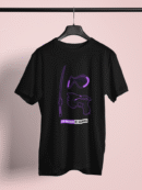 Premium Printed Black Cotton tshirt