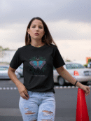 Premium Printed Black Cotton tshirt