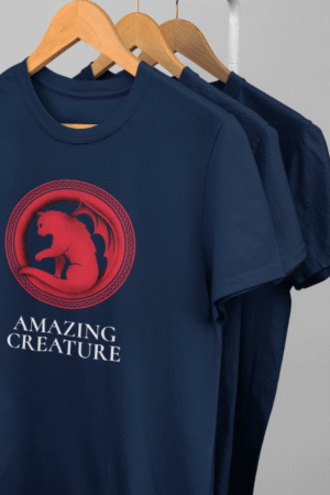 Premium Printed Navy Cotton tshirt
