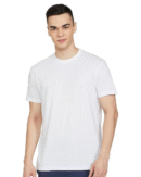 plain cotton blend white tshirt