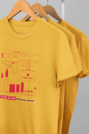 Premium Printed Yellow Cotton tshirt