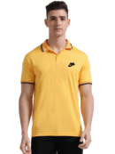 Nike Sports Polo T-Shirts Yellow front view