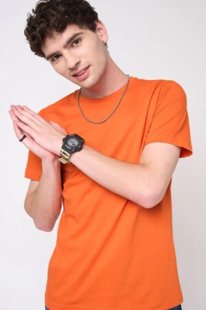 Plain cotton tshirt Orange