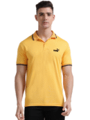Puma Sports Polo T-Shirts Yellow front view