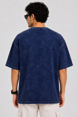 Acid wash navyblue tshirt